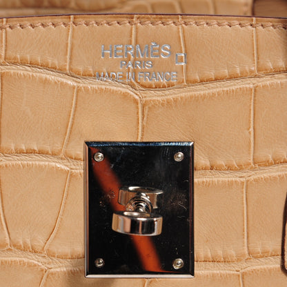 Hermes Matte Alligator Birkin 35 Poussiere 16 of 29