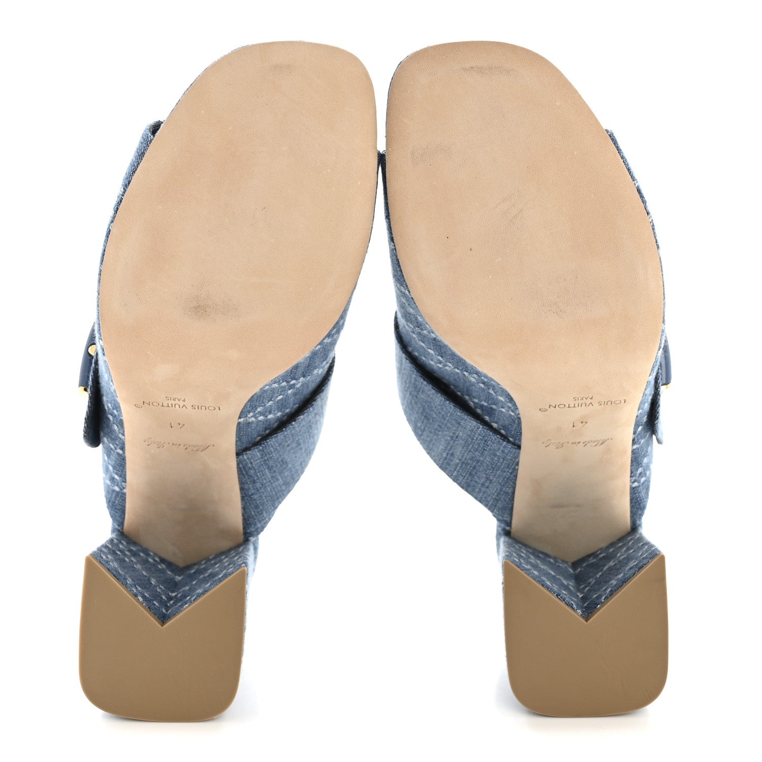 Louis Vuitton Denim Malletage Shake Mules 41 Blue 6 of 10