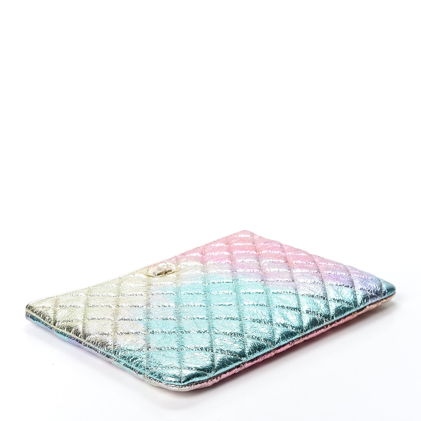 Metallic Goatskin Quilted Medium 2.55 Reissue Cosmetic Case Multicolor
