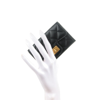 Chanel Aged Calfskin Quilted Reissue Flap Card Holder Black 2 of 8