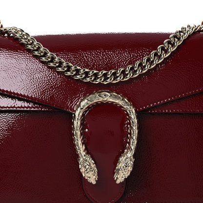 Gucci Crinkled Patent Small Dionysus Shoulder Bag Rosso Ancora Red 8 of 11