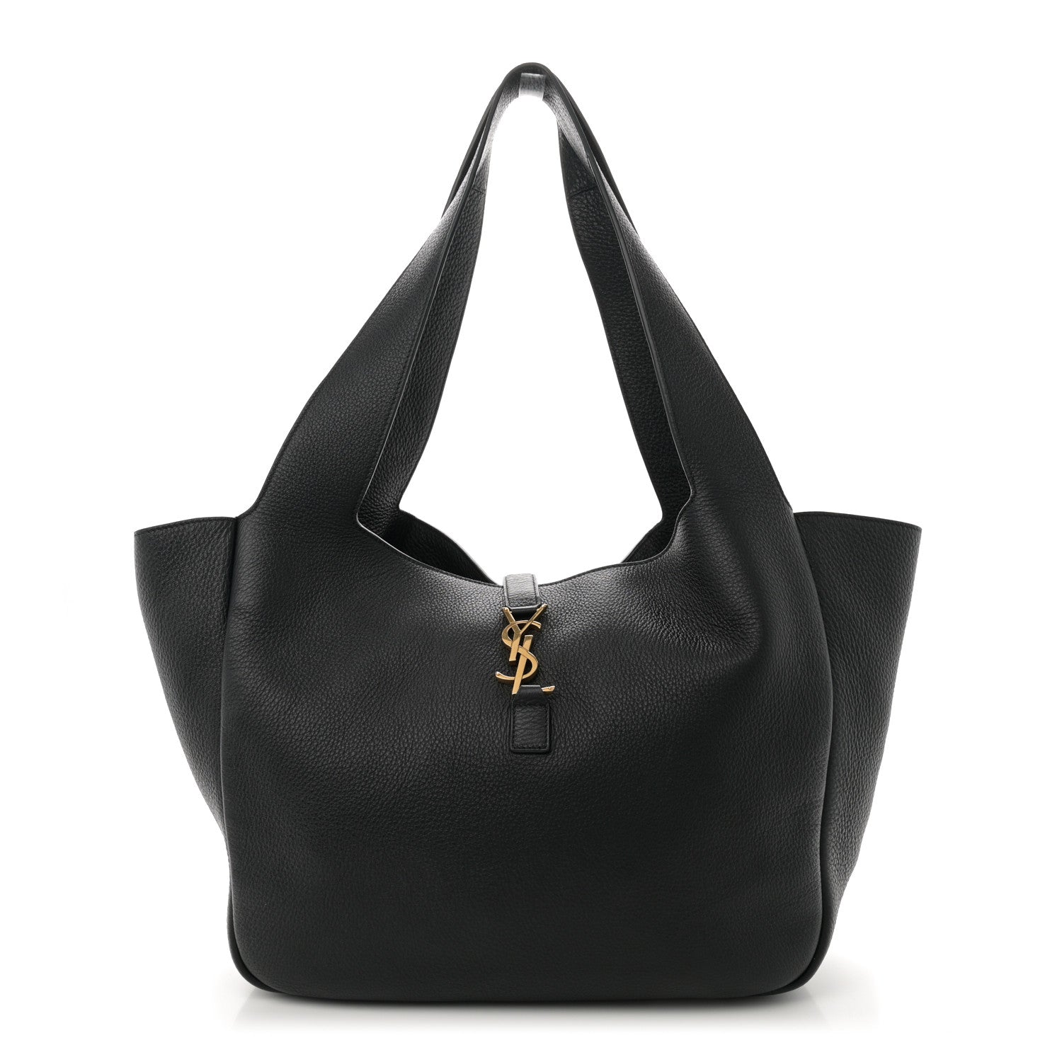 Saint Laurent Grained Deerskin Bea Tote Black 1 of 11