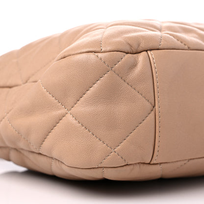 Chanel Lambskin Quilted Large CC Funky Town Hobo Beige 8 of 11