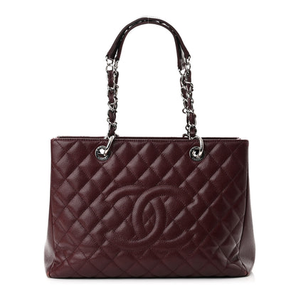 Chanel Caviar Quilted Grand Shopping Tote GST Burgundy 1 of 9
