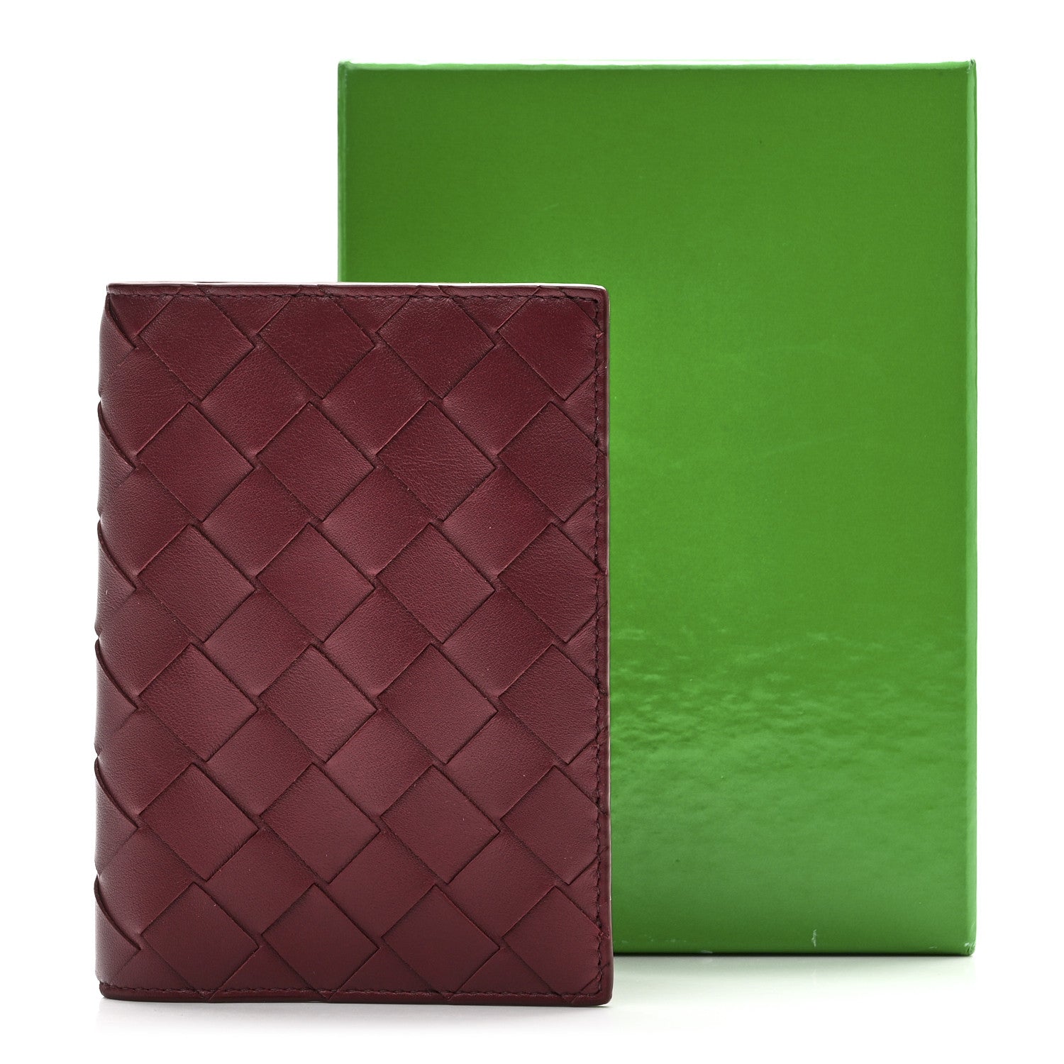 Bottega Veneta Nappa Intrecciato Passport Case Bordeaux 8 of 8