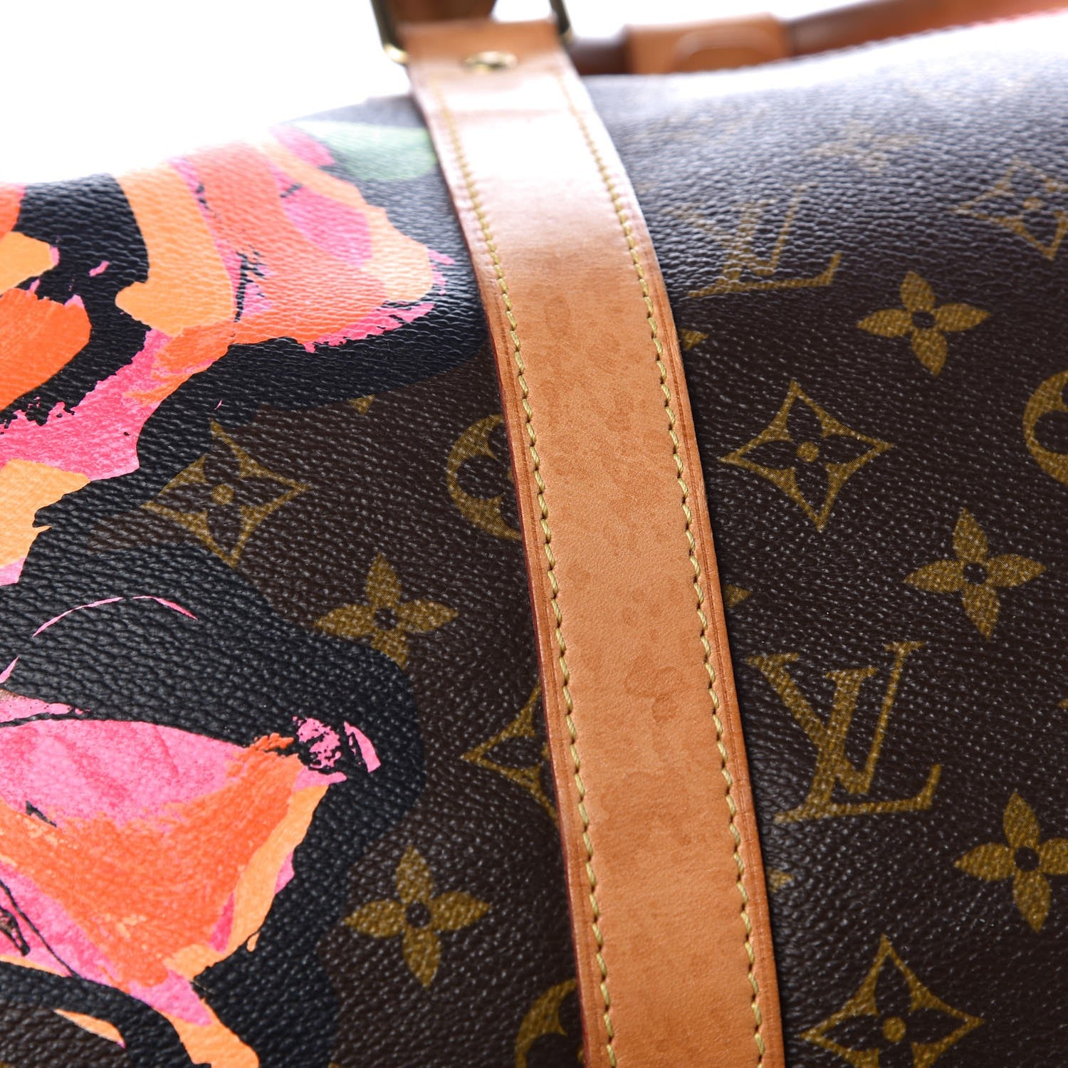 Louis Vuitton Monogram Roses Keepall 50 14 of 19