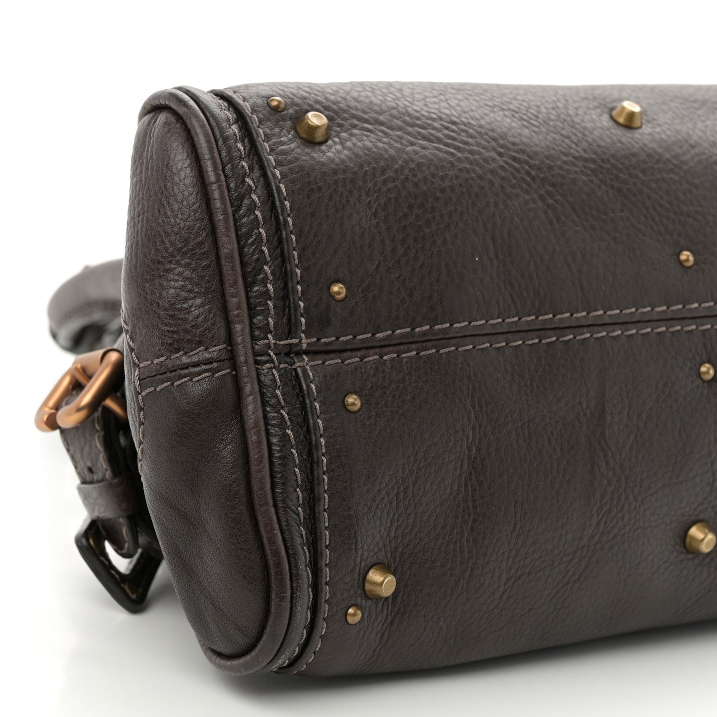 Calfskin Small Paddington Satchel Brun