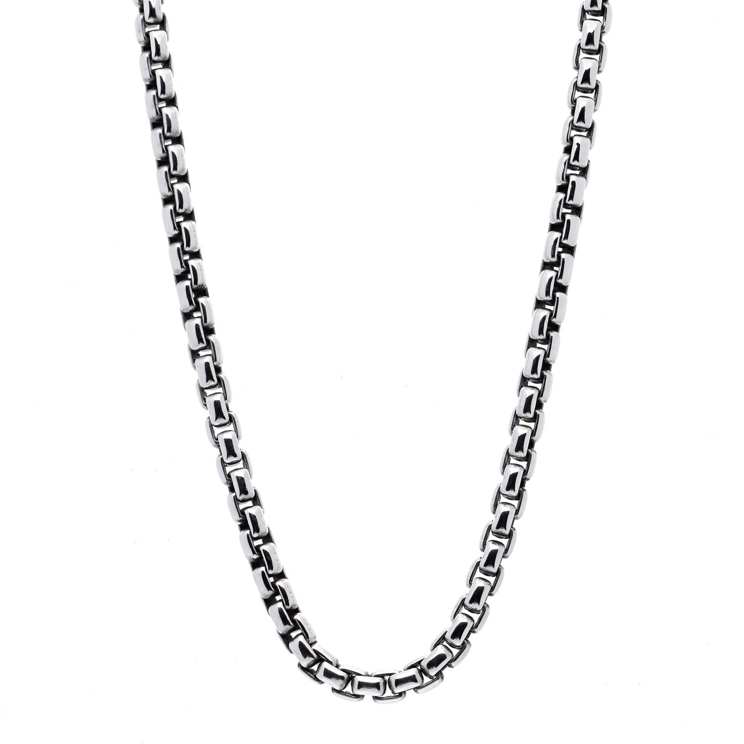 David Yurman Sterling Silver 7.5mm Box Chain Necklace 20" 1 of 5