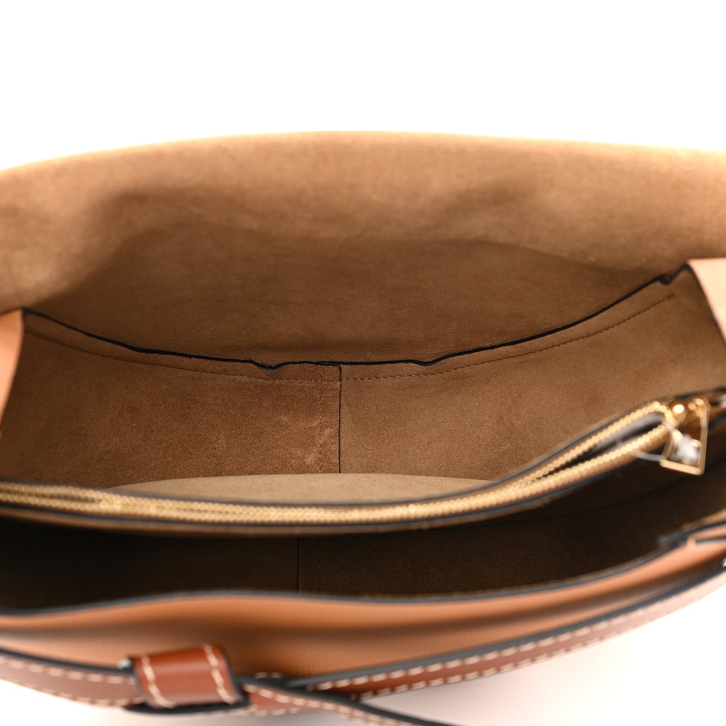 Grained Calfskin Gate Crossbody Bag Caramel Pecan