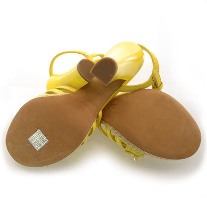Louis Vuitton Patent Leather Charms Sandals 37 Yellow 4 of 6