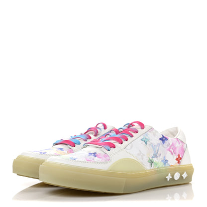 Louis Vuitton Calfskin Monogram Watercolor Mens LV Ollie Richelieu Sneakers 9.5 Multicolor 3 of 9