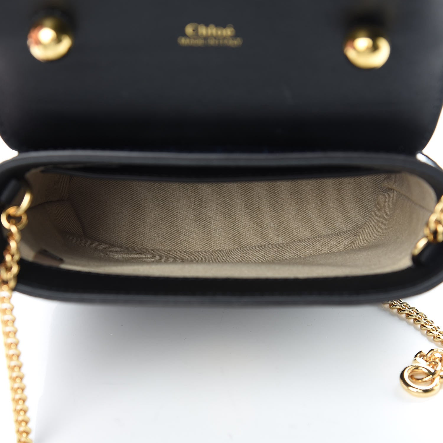Chloe Calfskin Crocodile Embossed Small Aby Lock Full Blue 5 of 12