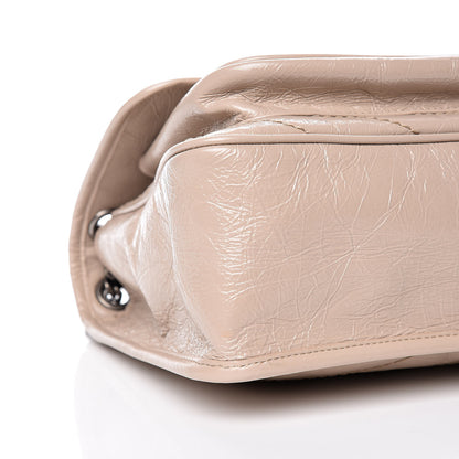Saint Laurent Crinkled Calfskin Matelasse Monogram Medium Niki Chain Satchel Light Natural 10 of 11
