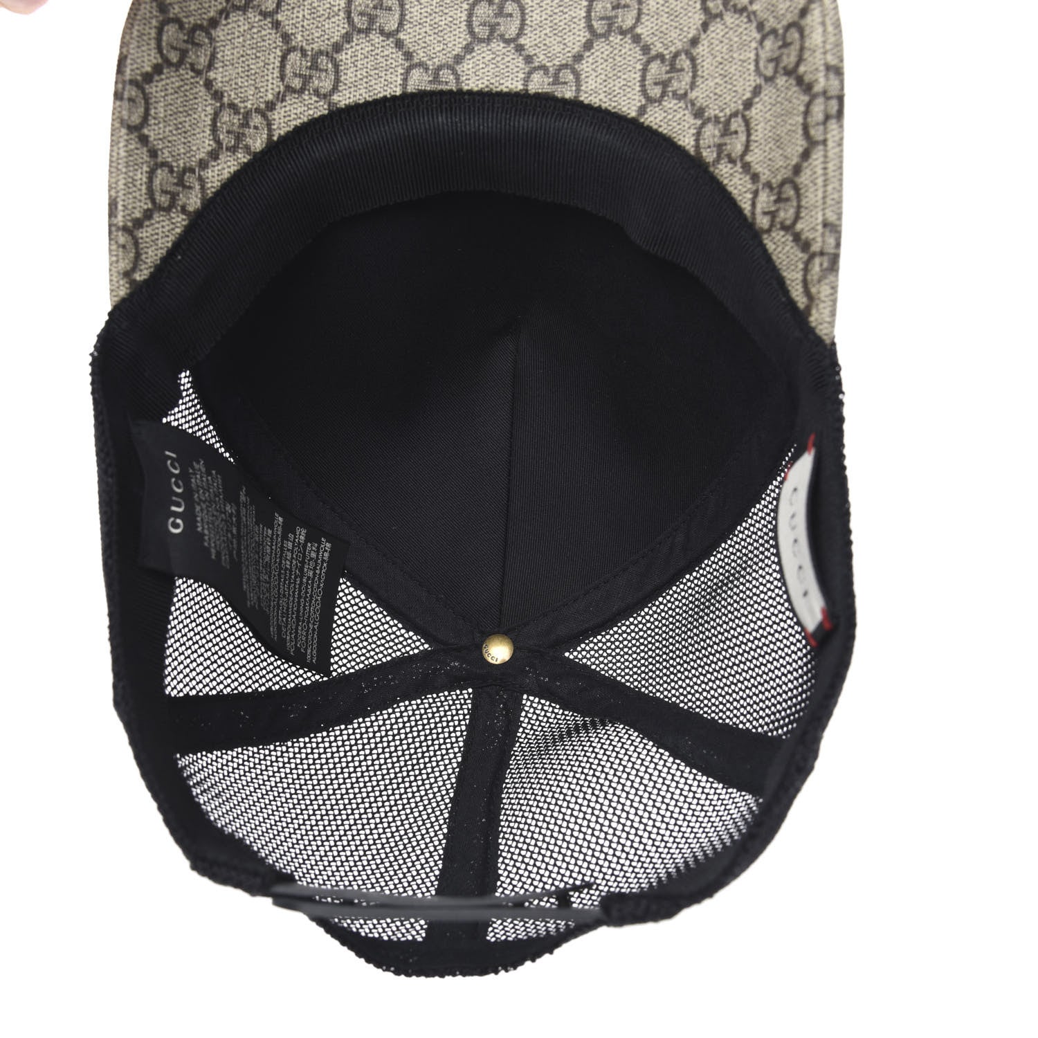 Gucci GG Supreme Monogram Baseball Hat XS Beige 4 of 6