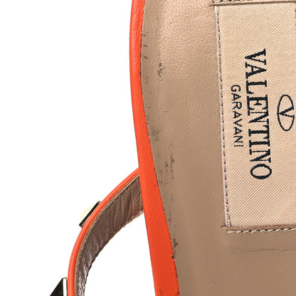 Valentino Garavani Calfskin Rockstud 50mm Flip Flop Thong Sandals 41 Orange Zest 10 of 14
