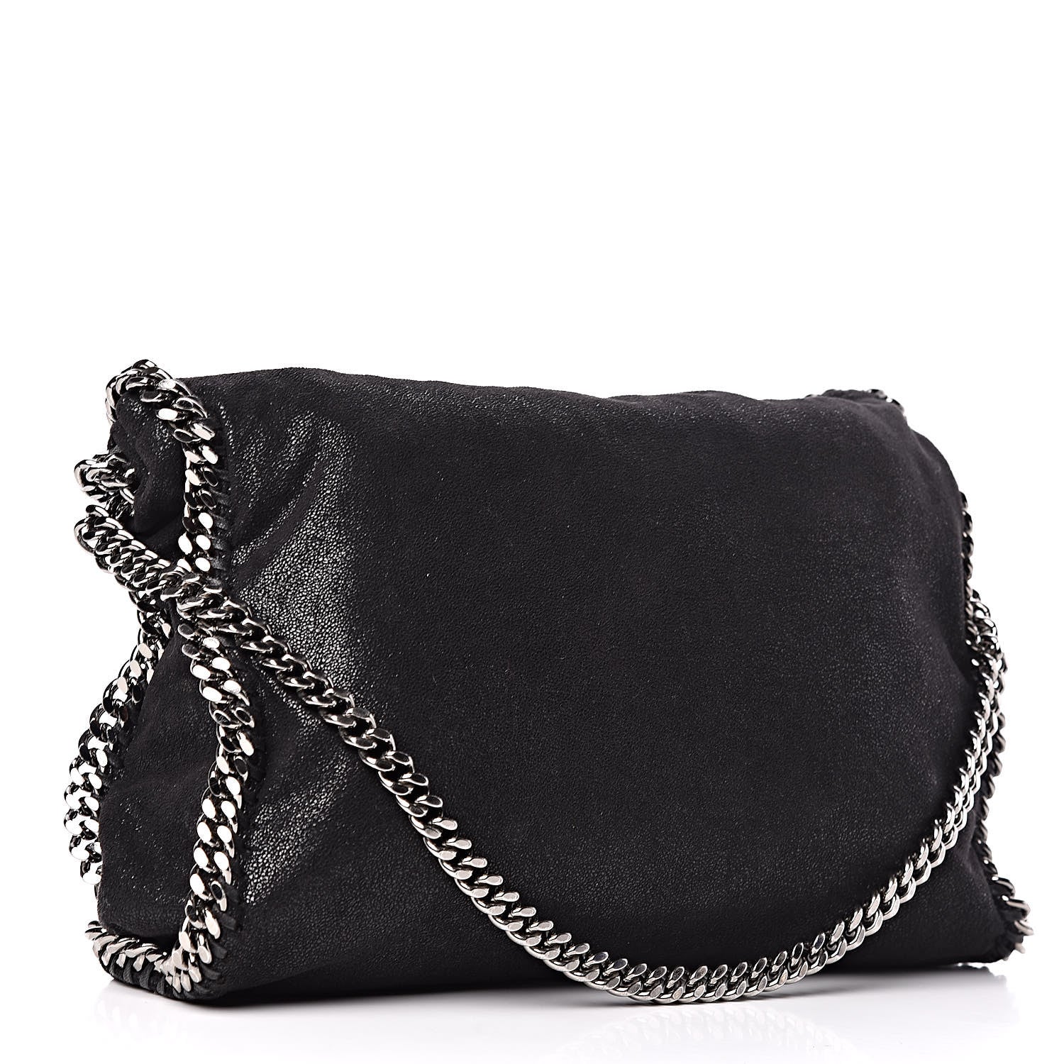 Stella McCartney Shaggy Deer Falabella Fold Over Tote Black 3 of 16