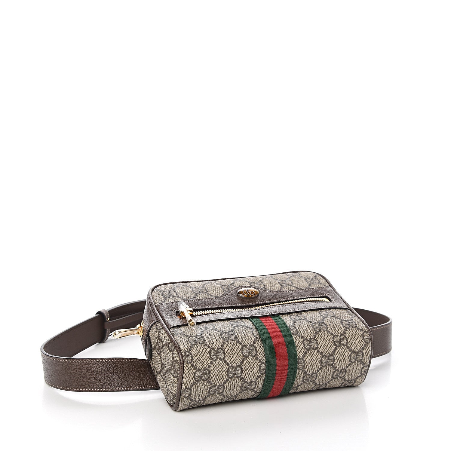 Gucci GG Supreme Monogram Web Small Ophidia Belt Bag 85 34 Dark Brown 3 of 9