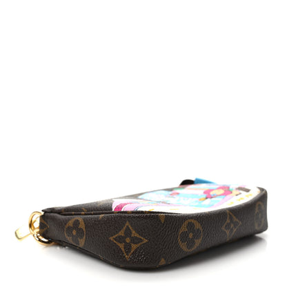 Louis Vuitton Monogram 2022 Christmas Animation Toyko Mini Pochette Accessories Blue 4 of 7