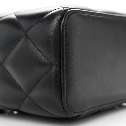 Chanel Lambskin Resin Elegant Chain Small Vanity Case Black 9 of 11