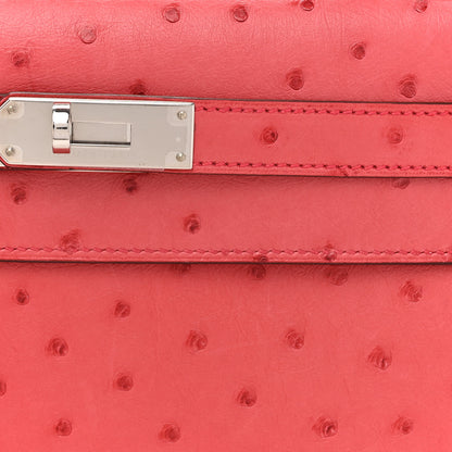 Hermes Ostrich Kelly Sellier 28 Bougainvillea 8 of 16