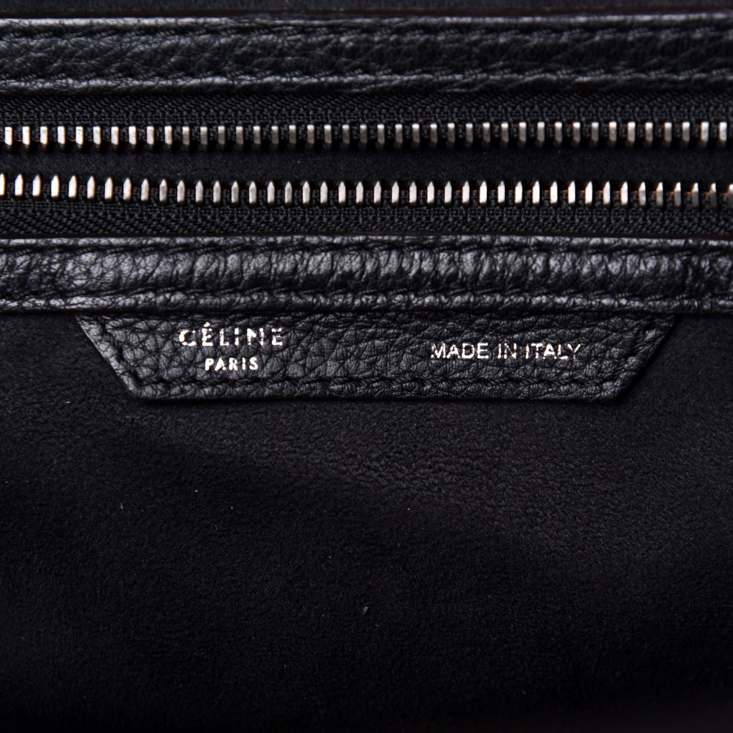 Drummed Calfskin Mini Luggage Black