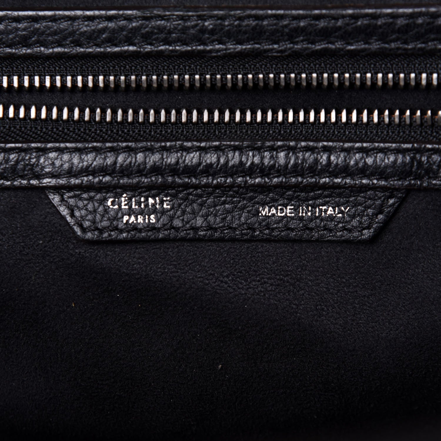 Celine Drummed Calfskin Mini Luggage Black 8 of 10