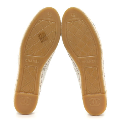 Chanel Linen CC Espadrilles 42 Beige Black 5 of 9