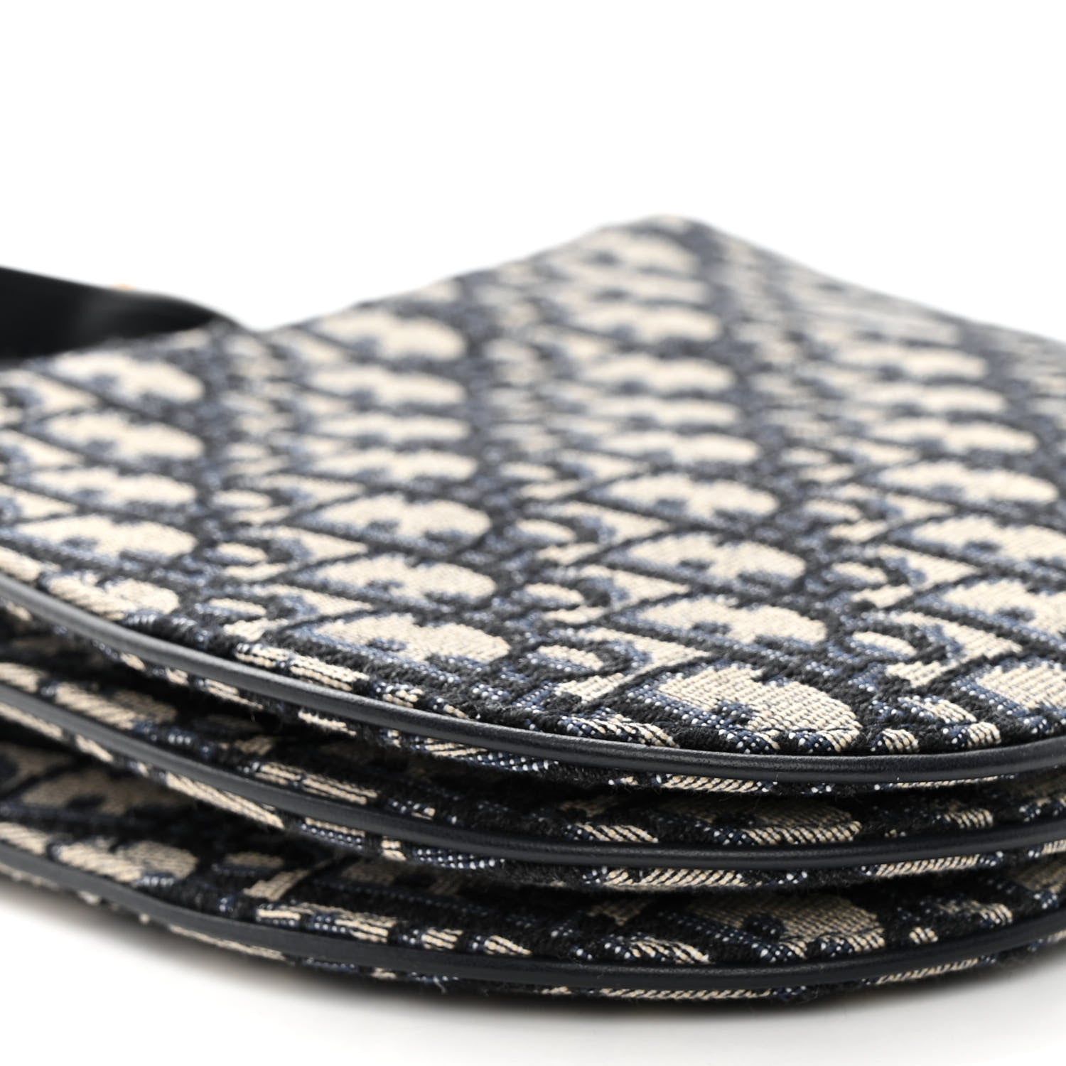 Christian Dior Oblique Saddle Pouch With Strap Navy Blue 10 of 12