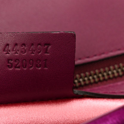 Gucci Velvet Matelasse Small GG Marmont Shoulder Bag Fuchsia Violet Cyclamen 7 of 10