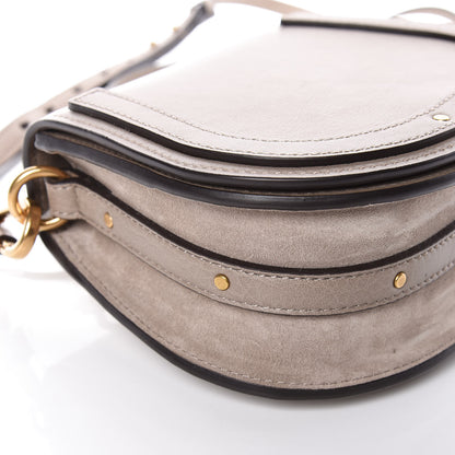Chloe Calfskin Suede Small Nile Bracelet Bag Motty Grey 8 of 9