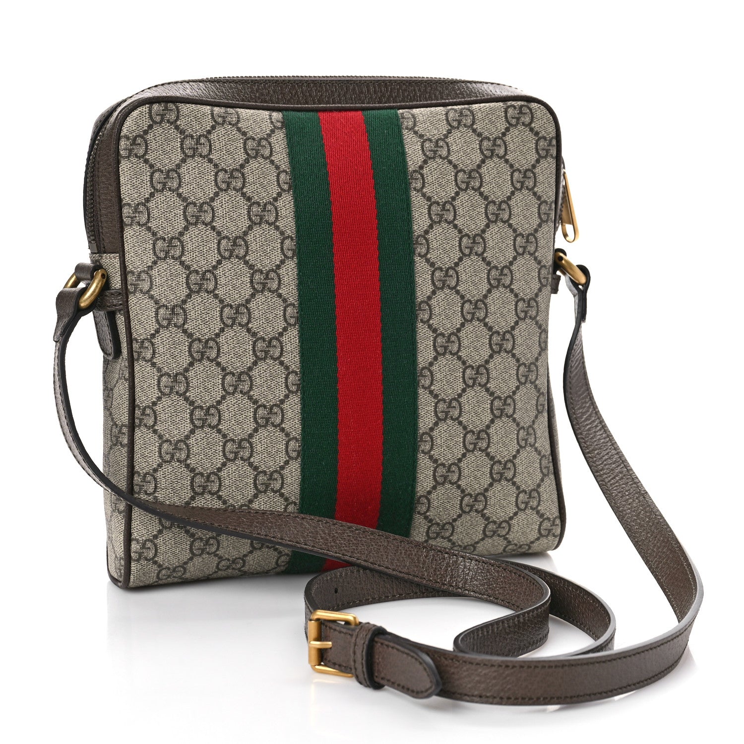Gucci GG Supreme Monogram Web Small Ophidia Messenger Bag Brown 3 of 8