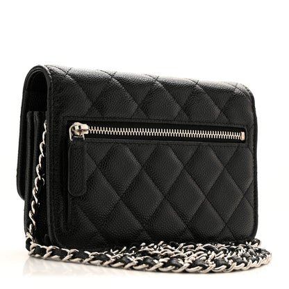 Chanel Caviar Quilted Mini Wallet On Chain WOC Black 3 of 12