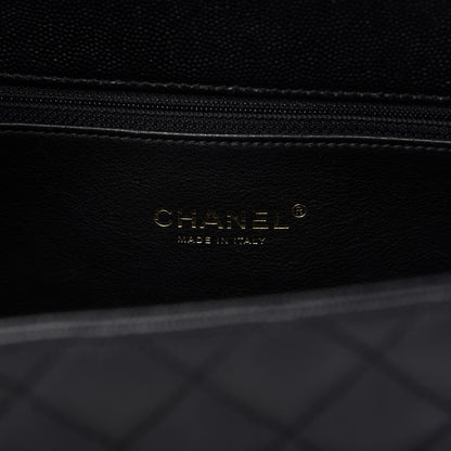 Chanel Caviar Lizard Quilted Medium Coco Handle Flap Black 8 of 9