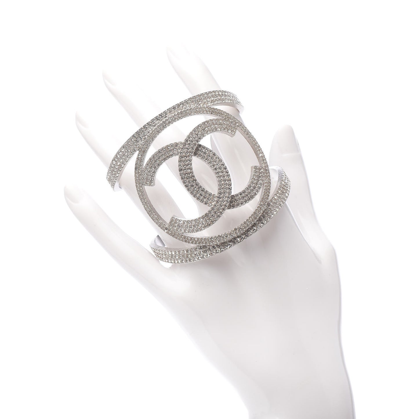 Crystal CC Cuff Silver
