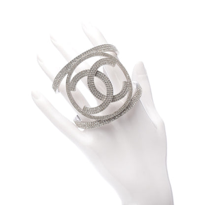 Chanel Crystal CC Cuff Silver 2 of 5