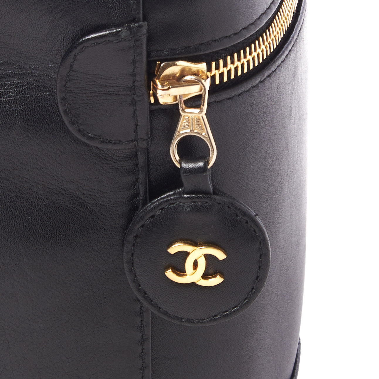 Lambskin Vanity Cosmetic Case Black