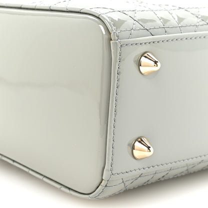 Christian Dior Patent Cannage Small Lady Dior Grey 8 of 9