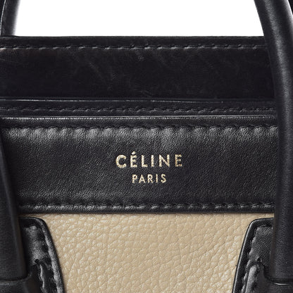 Celine Bullhide Calfskin Nubuck Nano Tri-Color Luggage Light Taupe 10 of 21
