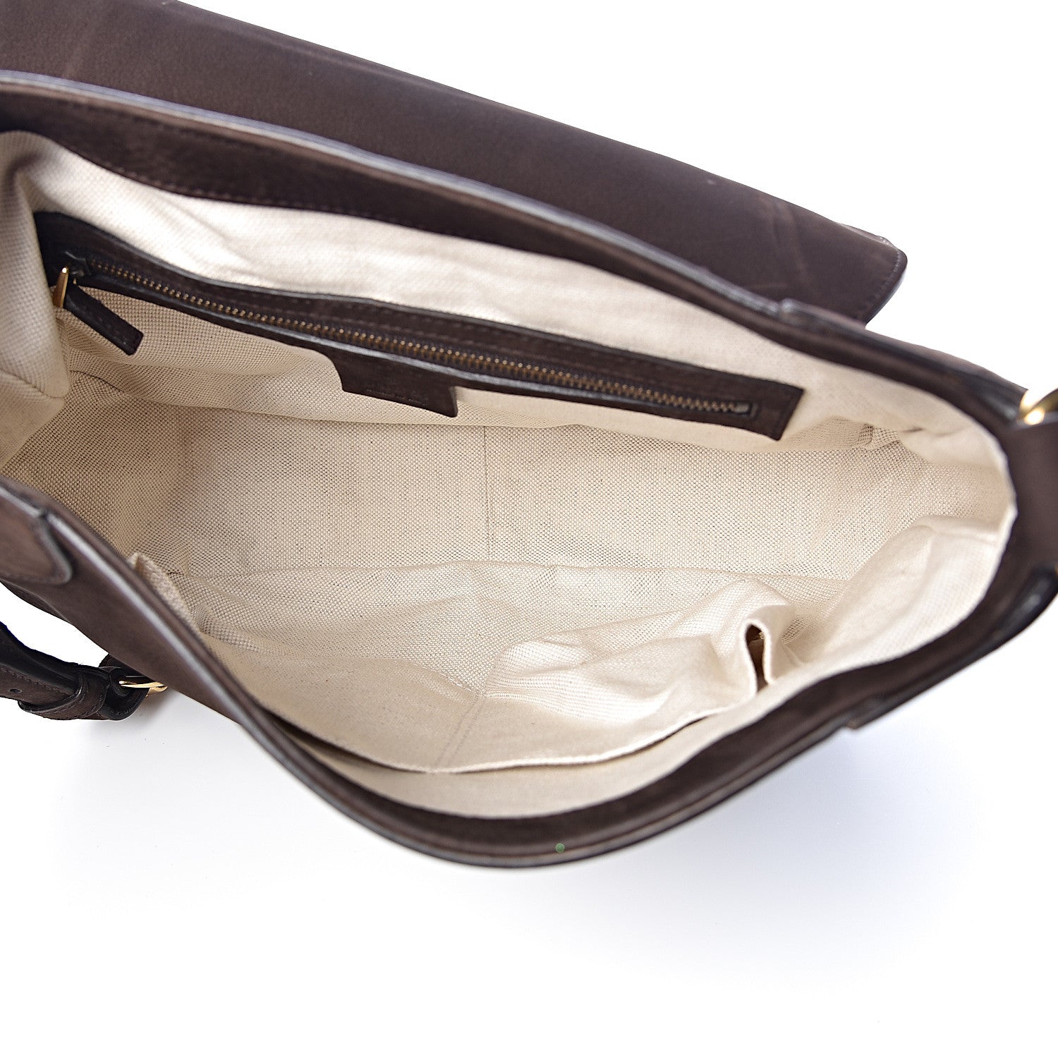 Gucci Nubuck Ribot Horse Heads Flap Bag Brown 5 of 15