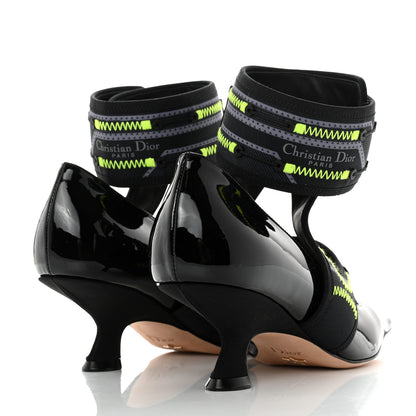 Christian Dior Patent 62-22 Pumps 38 Black Green 4 of 9