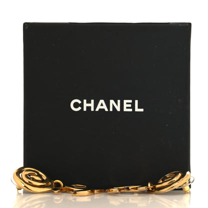 Chanel Metal CC Swirl Dangle Earrings Gold 5 of 5