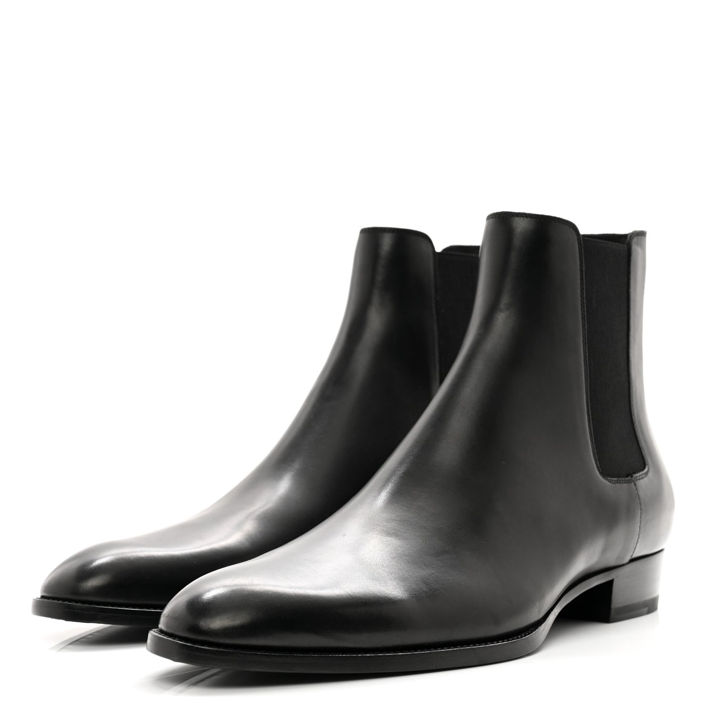 Calfskin Mens Wyatt Chelsea Boots 45.5 Black