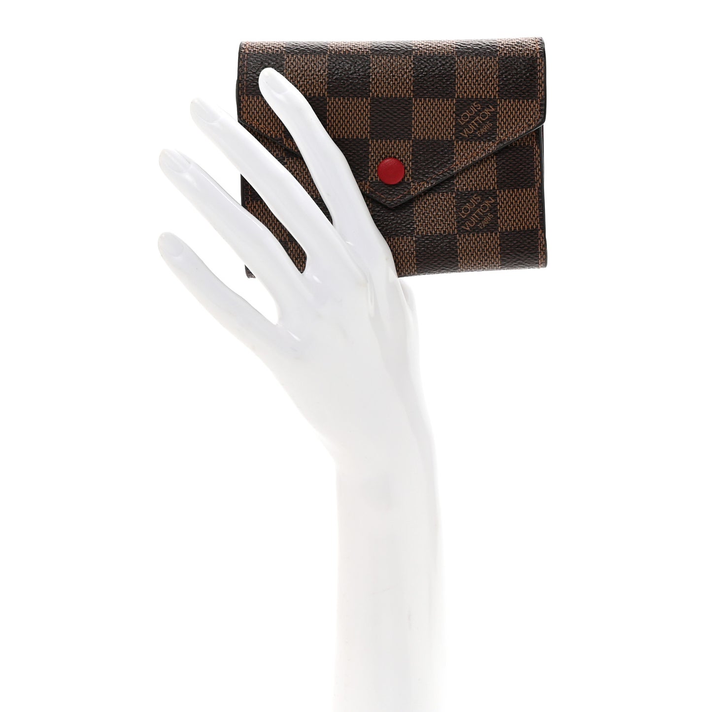 Damier Ebene Victorine Wallet Red
