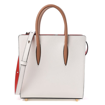 Christian Louboutin Calfskin Patent Studded Small Paloma White 1 of 10