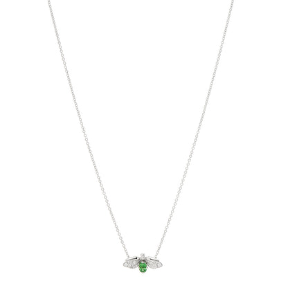 Tiffany Platinum Diamond Tsavorite Paper Flowers Firefly Pendant Necklace 1 of 6