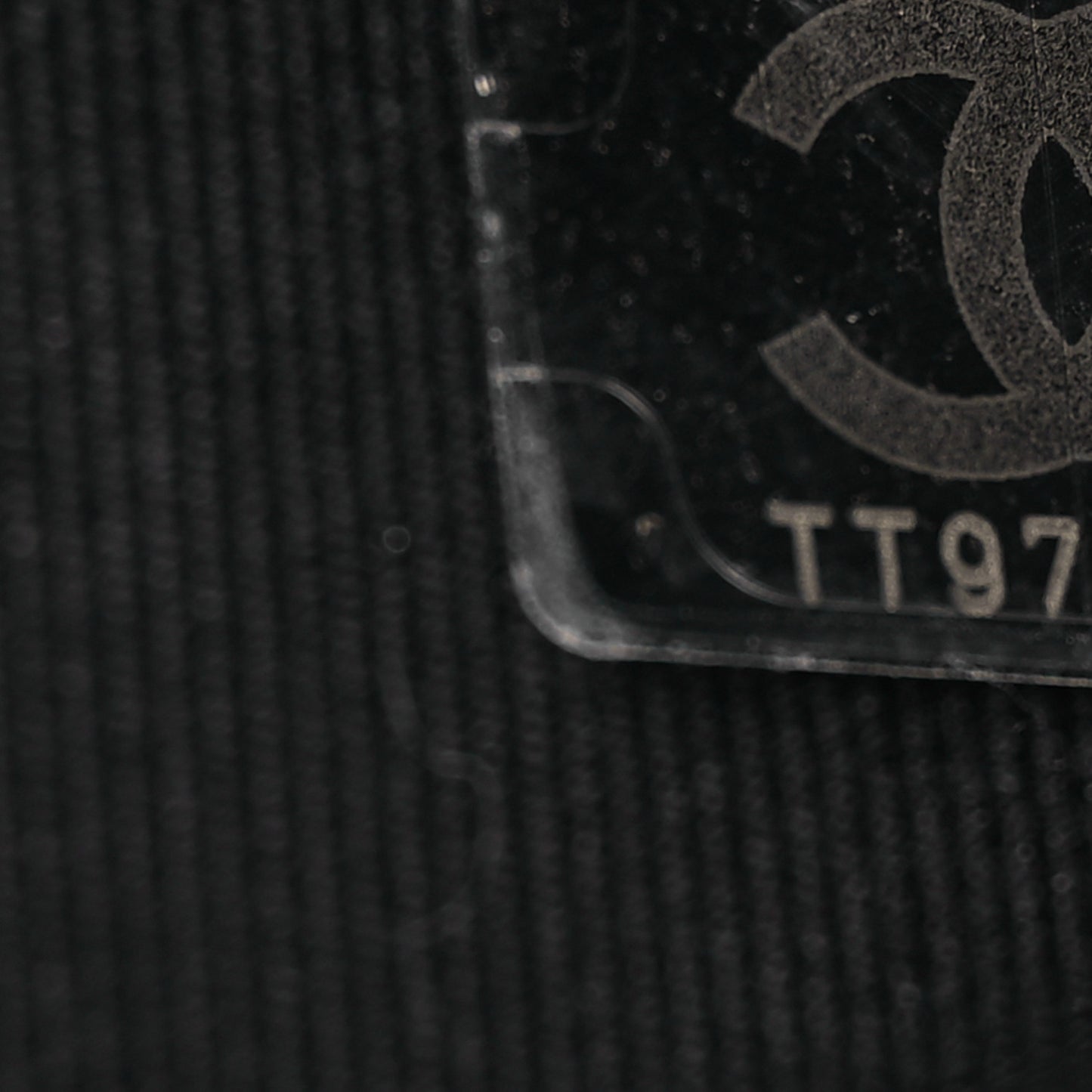Lambskin Quilted Crystal CC Wallet On Chain WOC Black