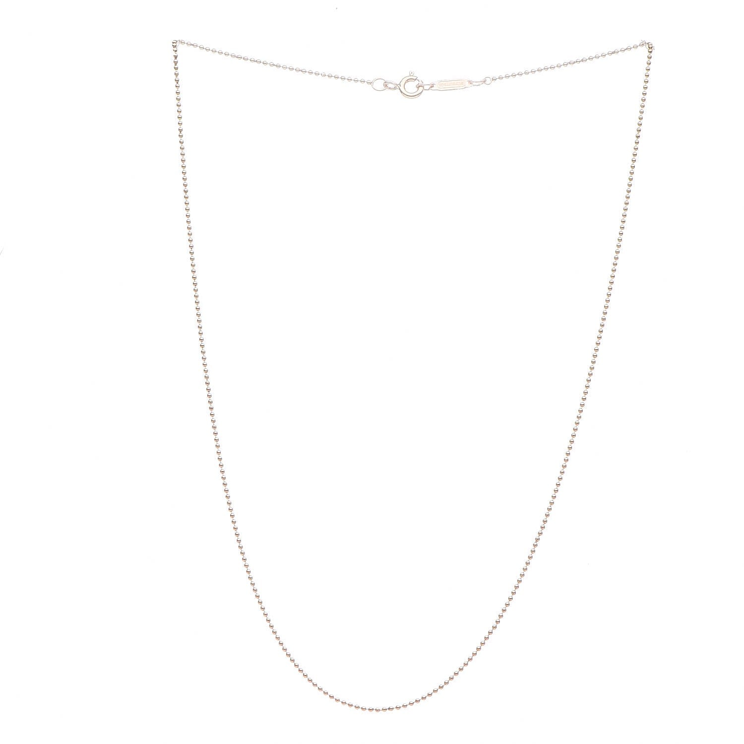 Tiffany 18K Yellow Gold Small Bead 16 Inch Necklace 3 of 7