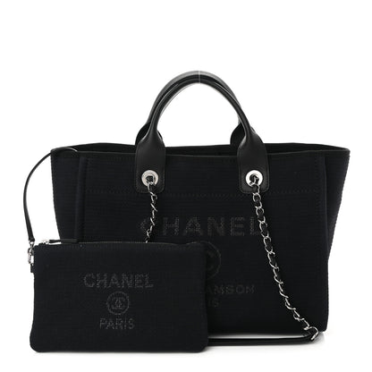 Chanel Mixed Fibers Small Deauville Tote Black 1 of 10