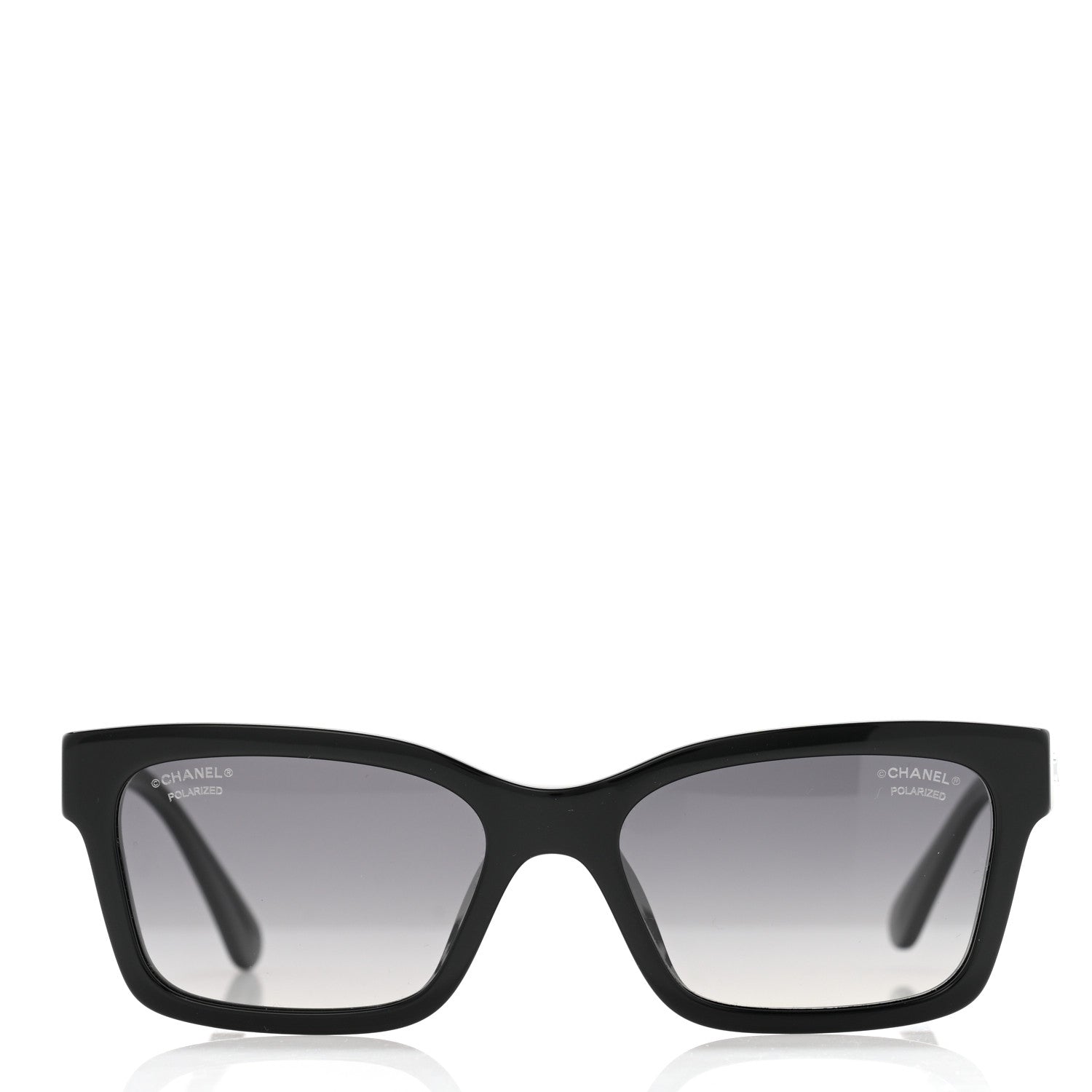 Chanel Acetate Polarized Square Sunglasses 5417-A Black 2 of 8