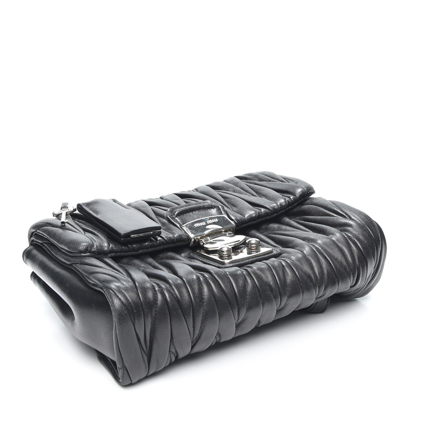 Miu Miu Nappa Matelasse Flap Black 3 of 8